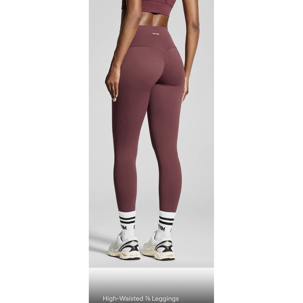 NWT Better Me Burgundy Size Medium 7/8 Leggings High Waisted Tummy Butt Shaping - Picture 4 of 8